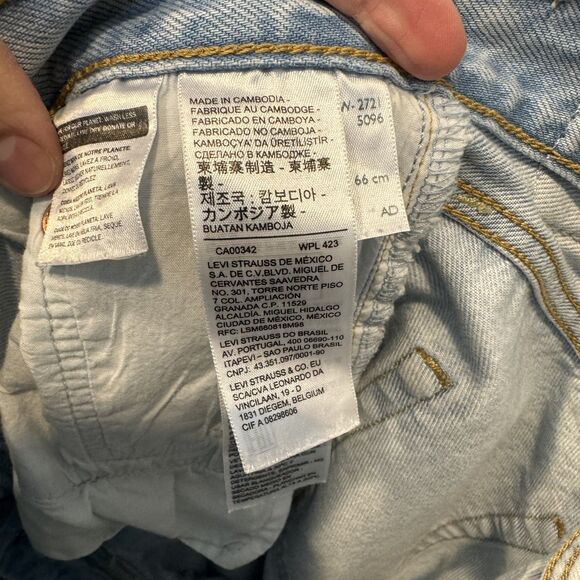 Levi's Ribcage Straight Ankle Jeans Light Wash Denim 100% Cotton Women sz 26 - Picture 11 of 11